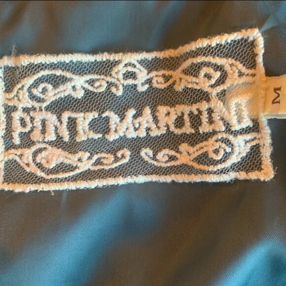 PINK MARTINI - Green dress - flair sleeves - midi lengh - medium - Picture 14 of 14